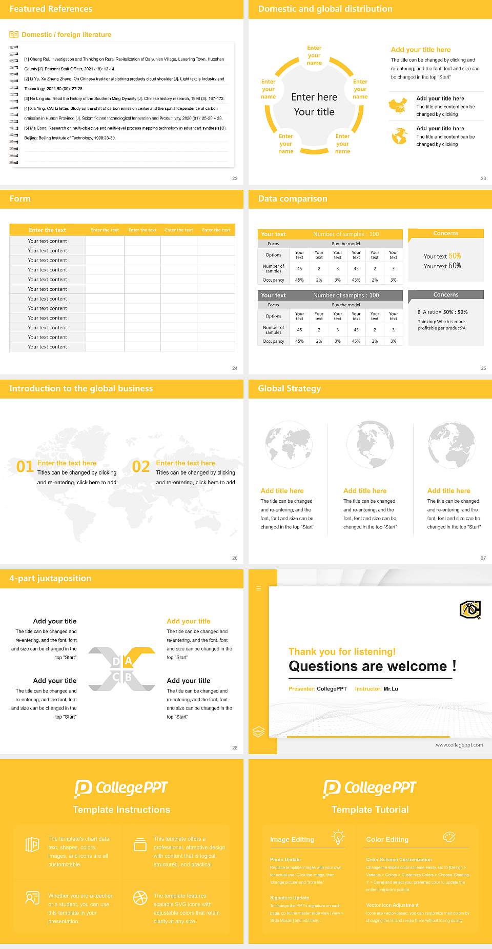Cameron University Thesis Proposal/Graduation Defense PPT Template4:3 ratio PPT effect preview image4