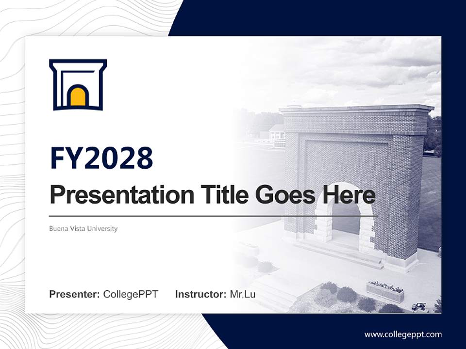 Buena Vista University Academic Presentation/Research Findings Report PPT Template4:3 ratio PPT effect preview image5