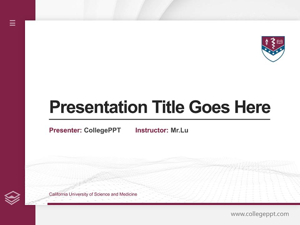 California University of Science and Medicine Thesis Proposal/Graduation Defense PPT Template4:3 ratio PPT effect preview image5