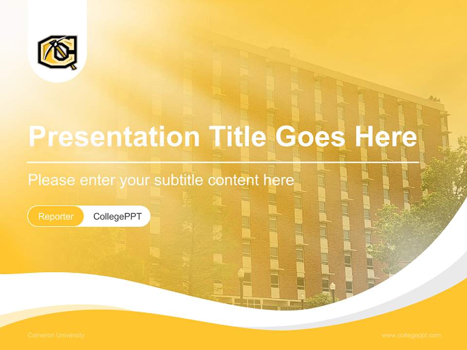 Cameron University Lecture Sharing and Networking Event PPT Template4:3 ratio PPT effect preview image4