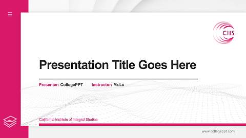 California Institute of Integral Studies Thesis Proposal/Graduation Defense PPT Template