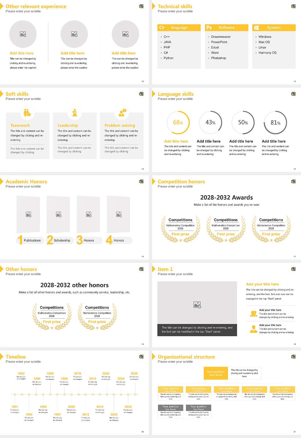 Cameron University Resume PPT Template16:9 ratio PPT effect preview image3