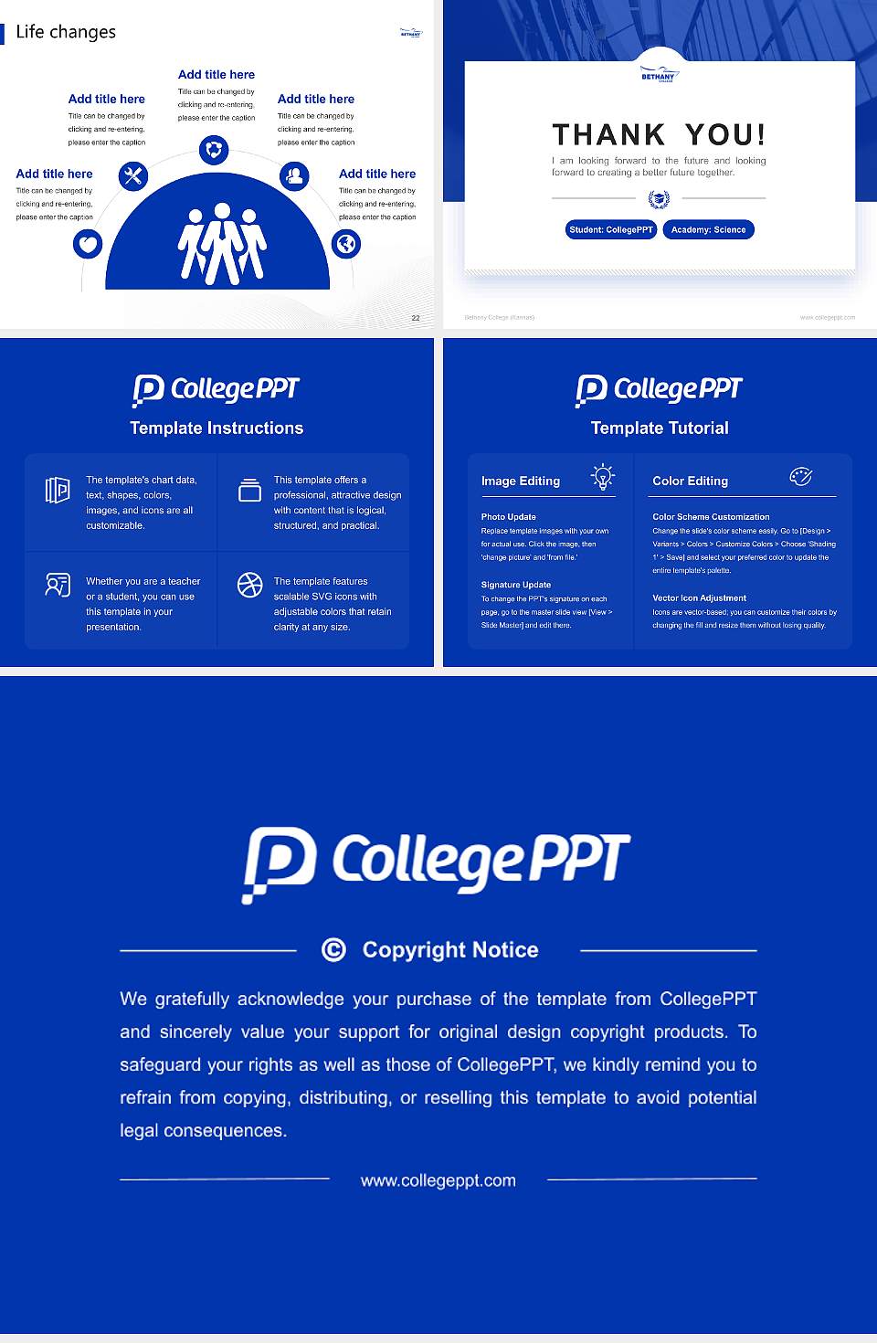 Bethany College (Kansas) National Scholarship Defense PPT Template4:3 ratio PPT effect preview image4