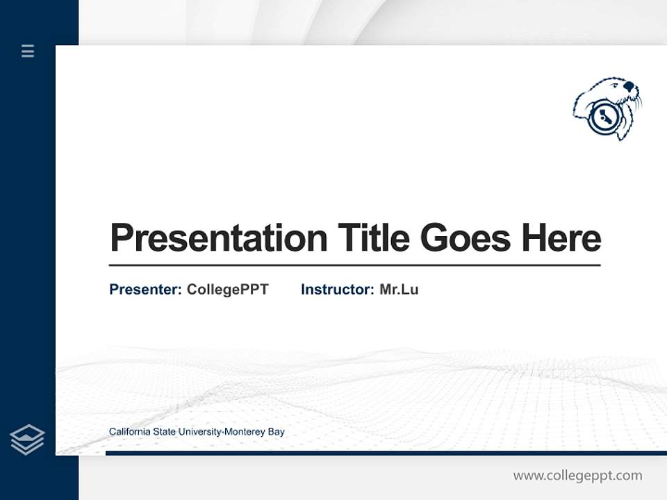California State University-Monterey Bay Thesis Proposal/Graduation Defense PPT Template4:3 ratio PPT effect preview image5