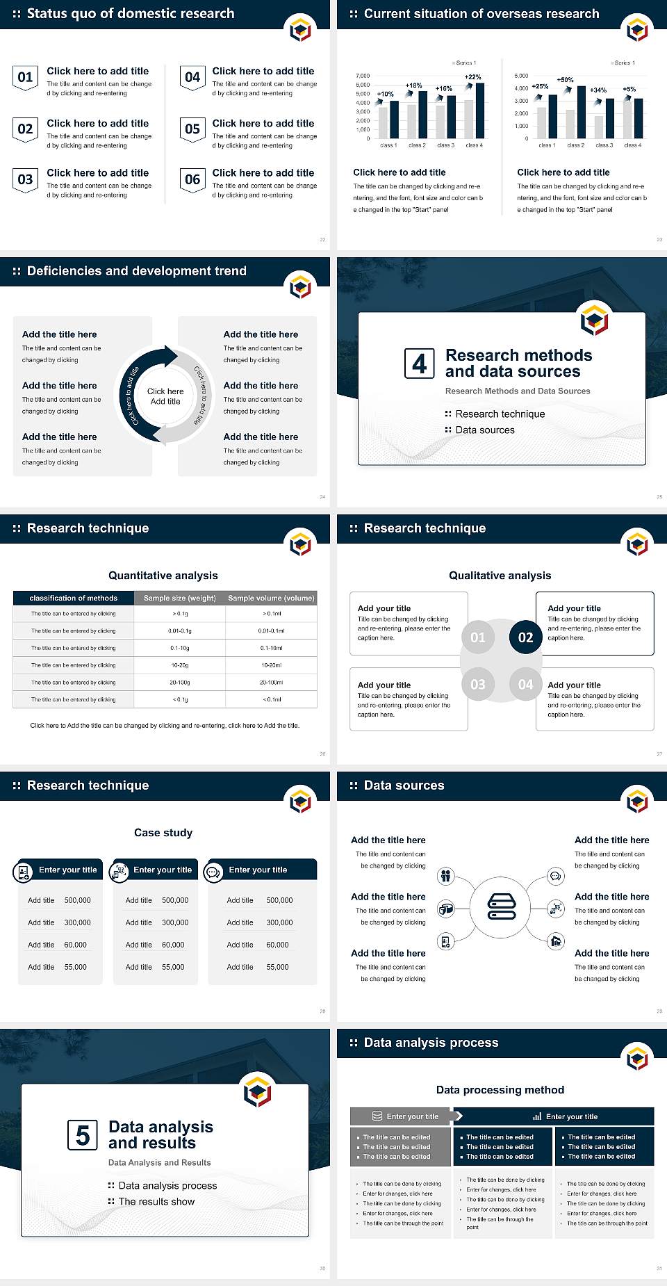 California Institute of Advanced Management Graduation Thesis Defense PPT Template4:3 ratio PPT effect preview image4