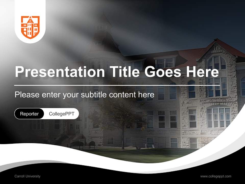 Carroll University Lecture Sharing and Networking Event PPT Template4:3 ratio PPT effect preview image4