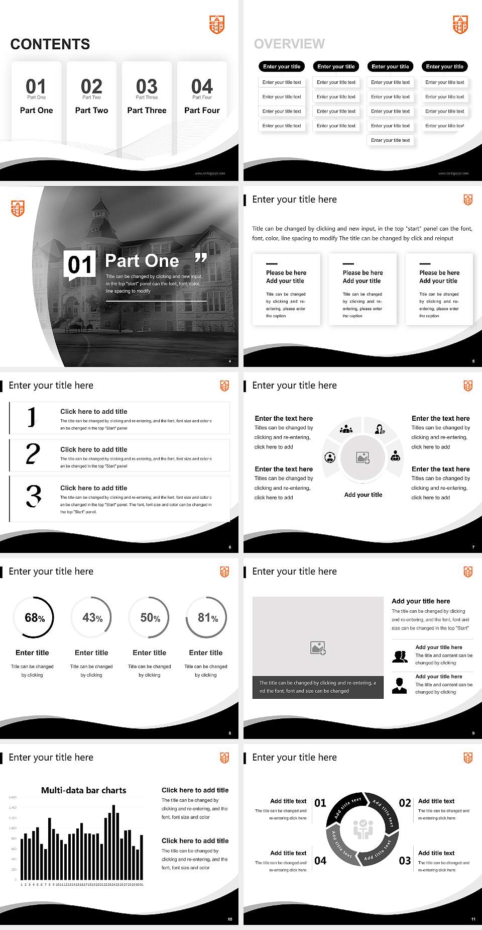 Carroll University Lecture Sharing and Networking Event PPT Template4:3 ratio PPT effect preview image2