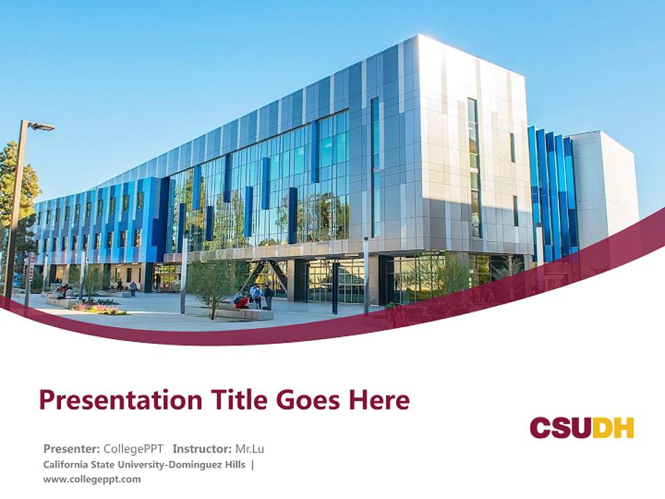 California State University-Dominguez Hills Course/Courseware Creation PPT Template4:3 ratio PPT effect preview image5