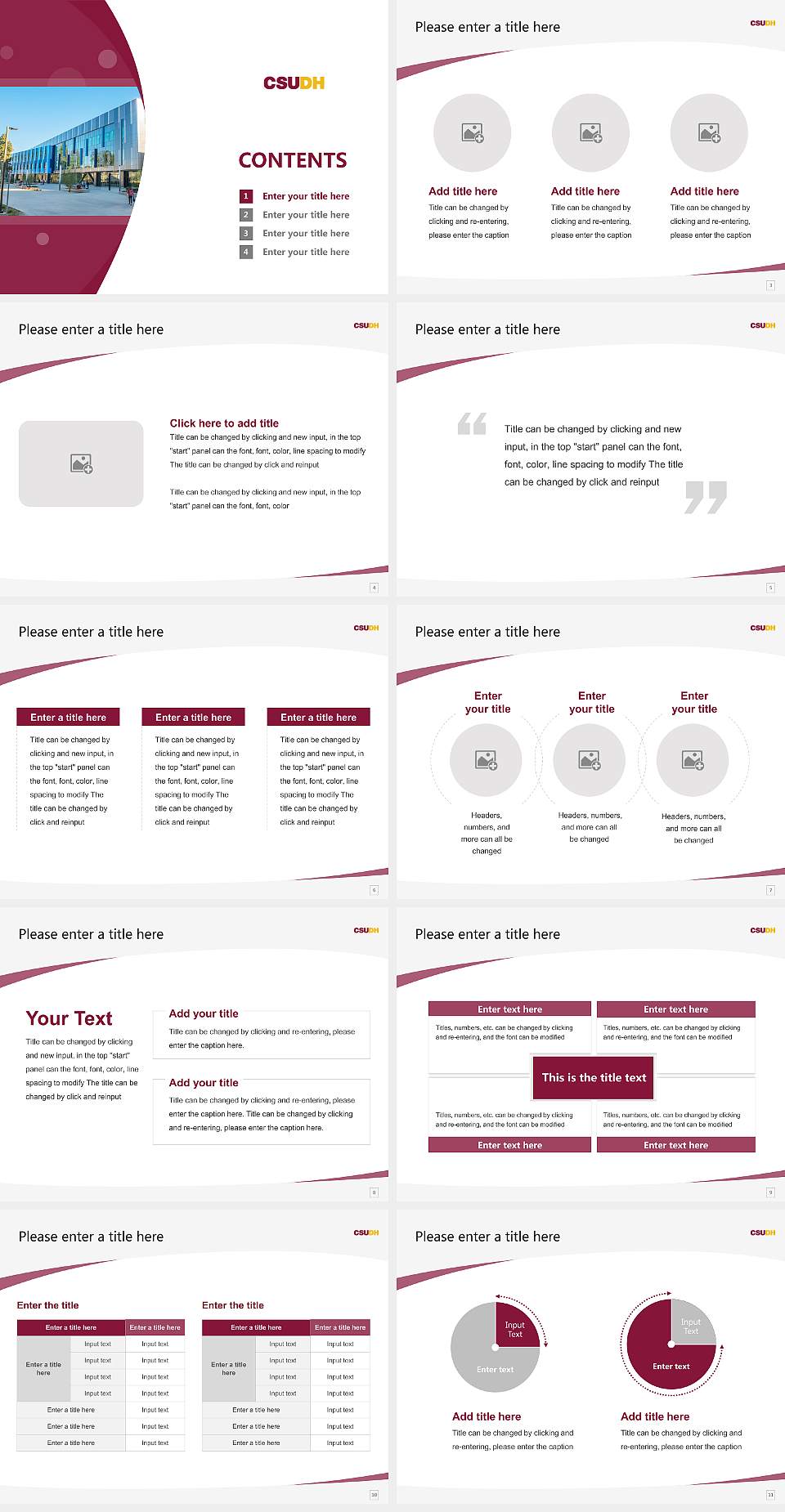 California State University-Dominguez Hills Course/Courseware Creation PPT Template4:3 ratio PPT effect preview image2