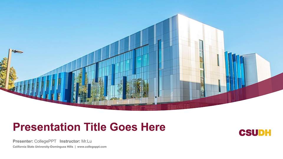 California State University-Dominguez Hills Course/Courseware Creation PPT Template16:9 ratio PPT effect preview image