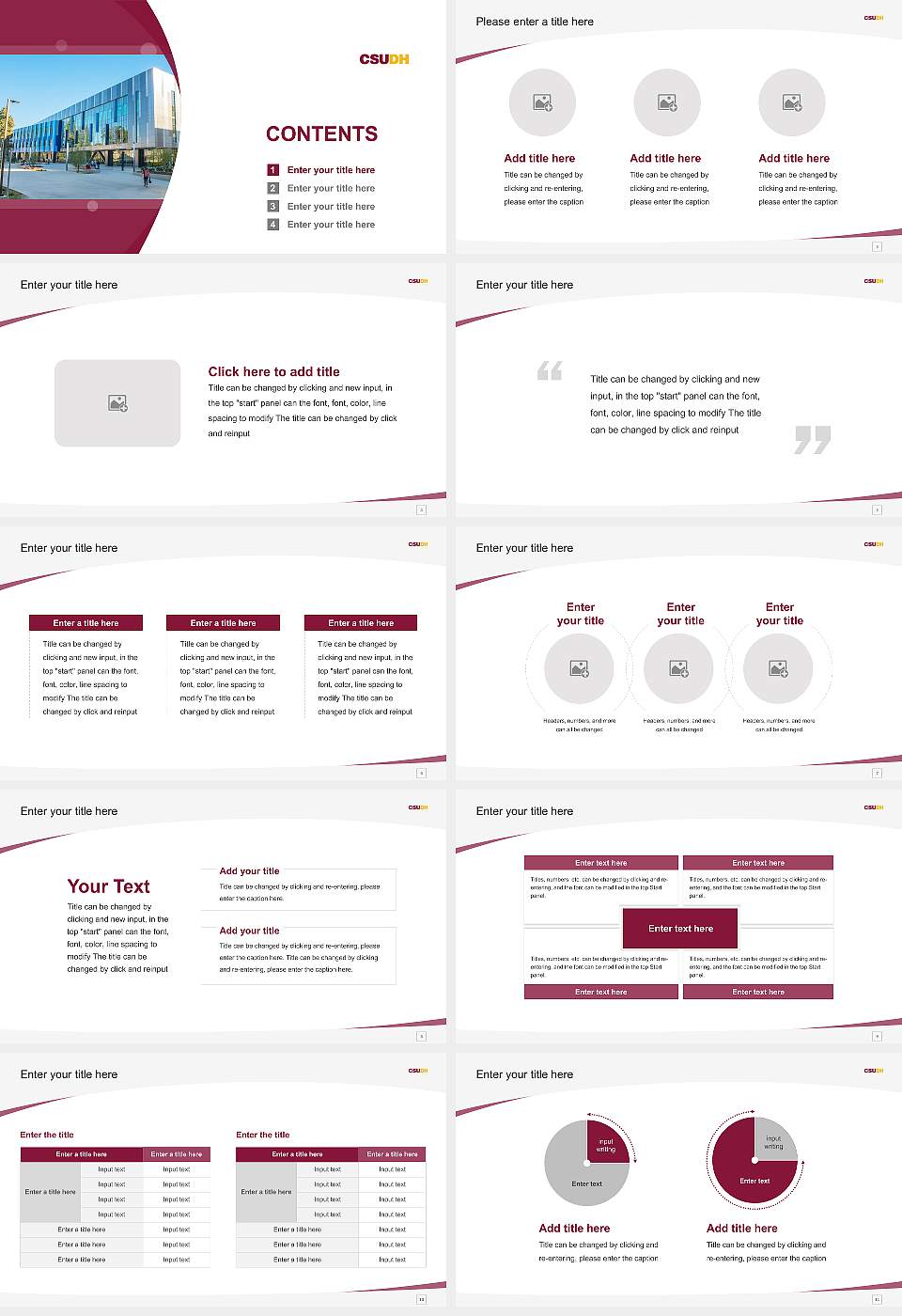 California State University-Dominguez Hills Course/Courseware Creation PPT Template16:9 ratio PPT effect preview image2