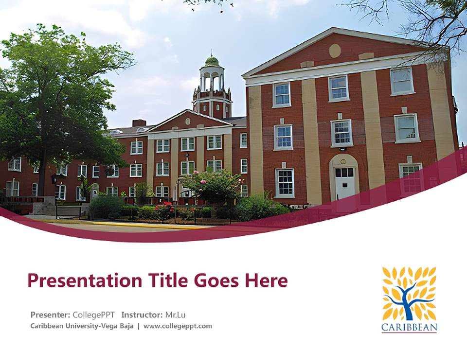 Caribbean University-Vega Baja Course/Courseware Creation PPT Template4:3 ratio PPT effect preview image5