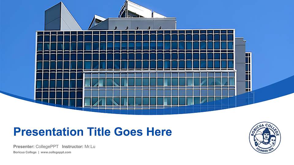 Boricua College Course/Courseware Creation PPT Template16:9 ratio PPT effect preview image