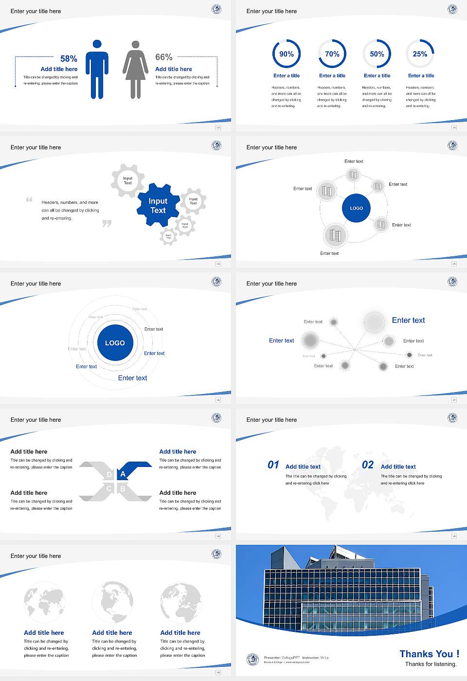 Boricua College Course/Courseware Creation PPT Template16:9 ratio PPT effect preview image4