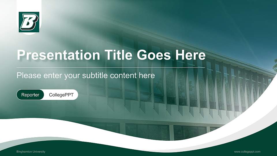 Binghamton University Lecture Sharing and Networking Event PPT Template16:9 ratio PPT effect preview image