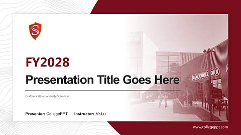 California State University-Stanislaus Academic Presentation/Research Findings Report PPT Template