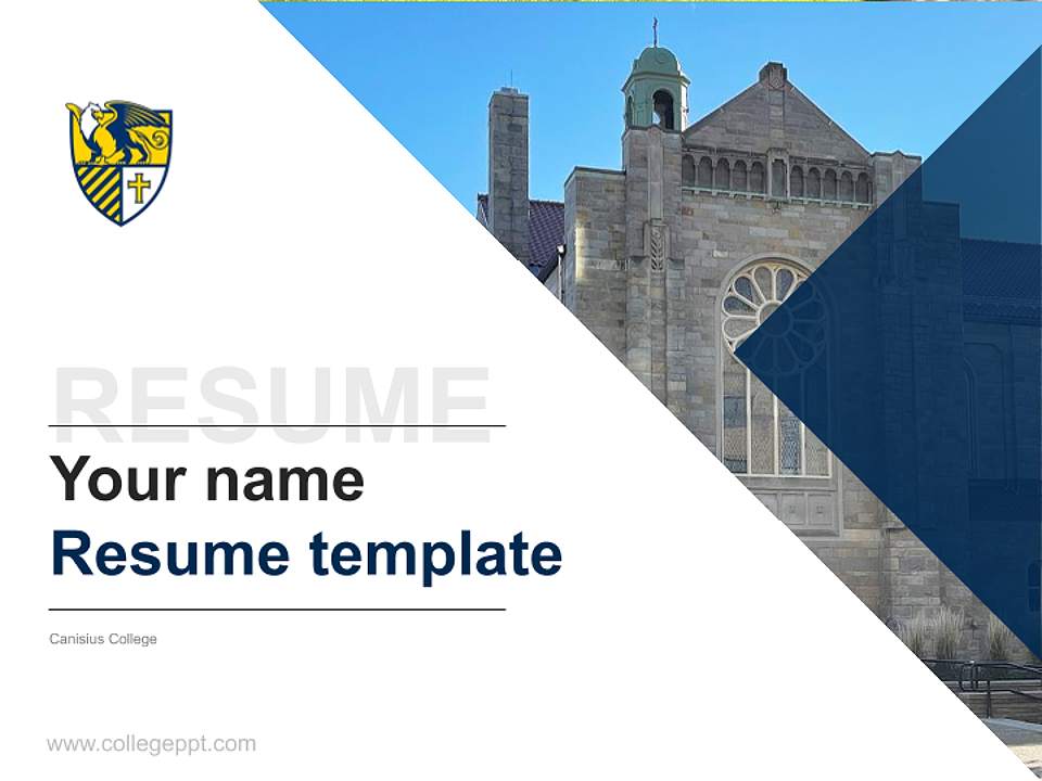 Canisius College Resume PPT Template4:3 ratio PPT effect preview image5