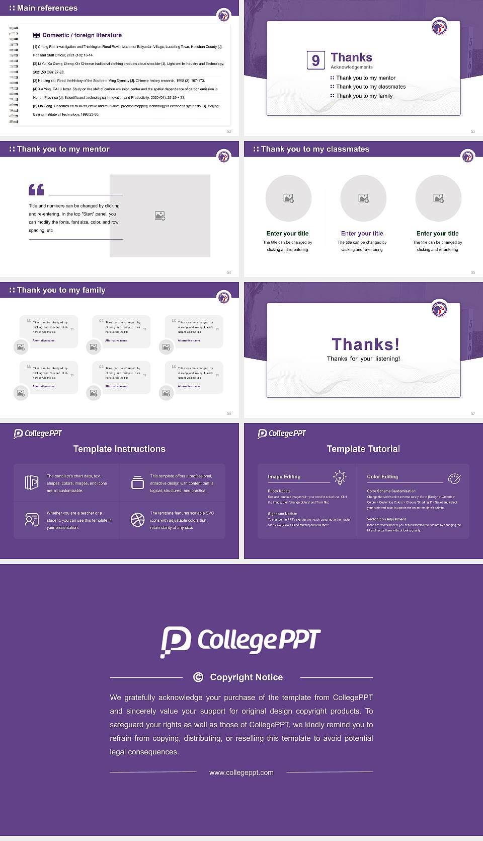 Bergin University of Canine Studies Graduation Thesis Defense PPT Template16:9 ratio PPT effect preview image7