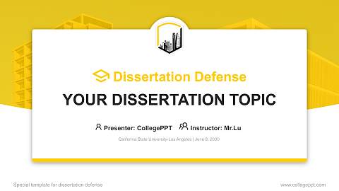 California State University-Los Angeles Graduation Thesis Defense PPT Template