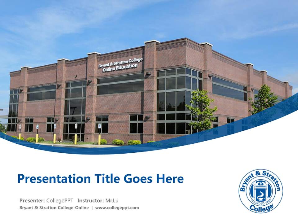 Bryant & Stratton College-Online Course/Courseware Creation PPT Template4:3 ratio PPT effect preview image5