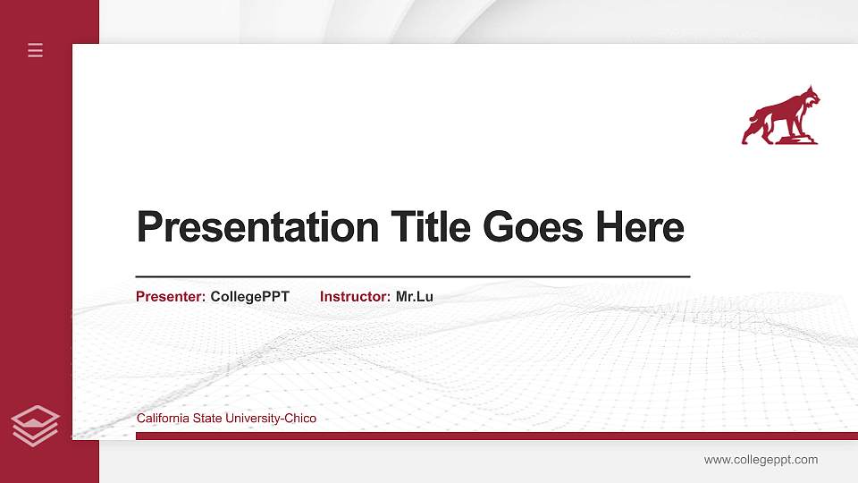 California State University-Chico Thesis Proposal/Graduation Defense PPT Template16:9 ratio PPT effect preview image