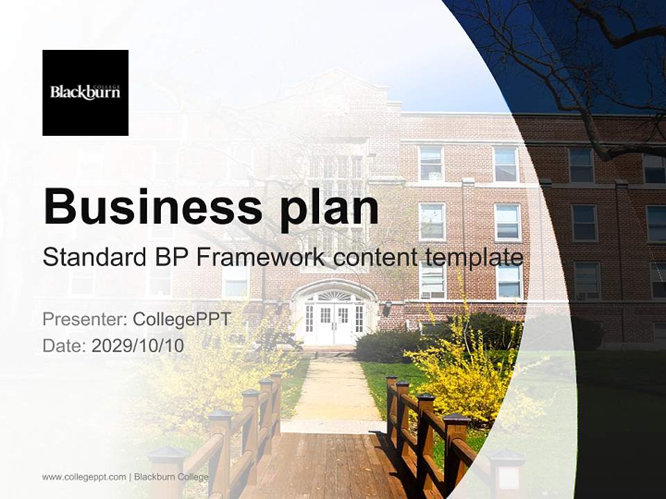 Blackburn College Competition/Entrepreneurship Contest PPT Template4:3 ratio PPT effect preview image9