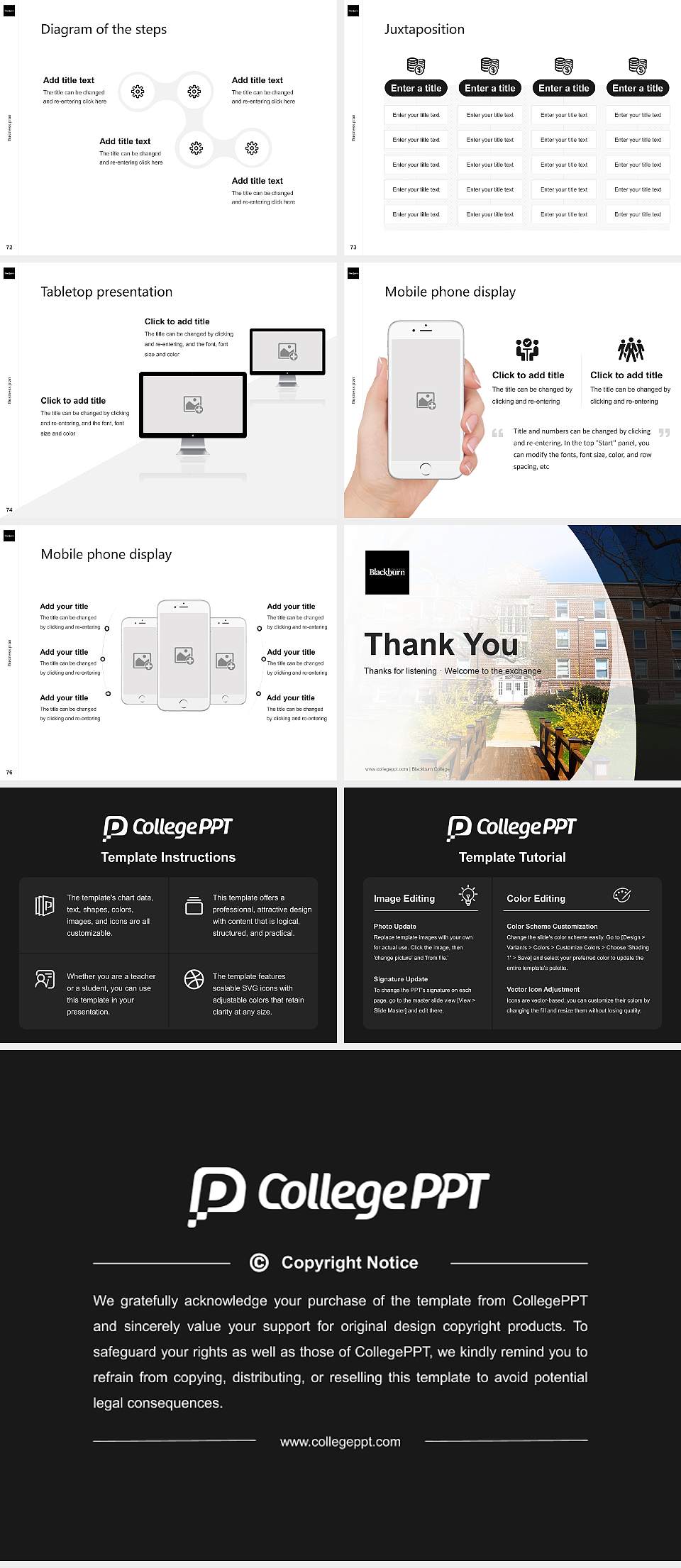 Blackburn College Competition/Entrepreneurship Contest PPT Template4:3 ratio PPT effect preview image9