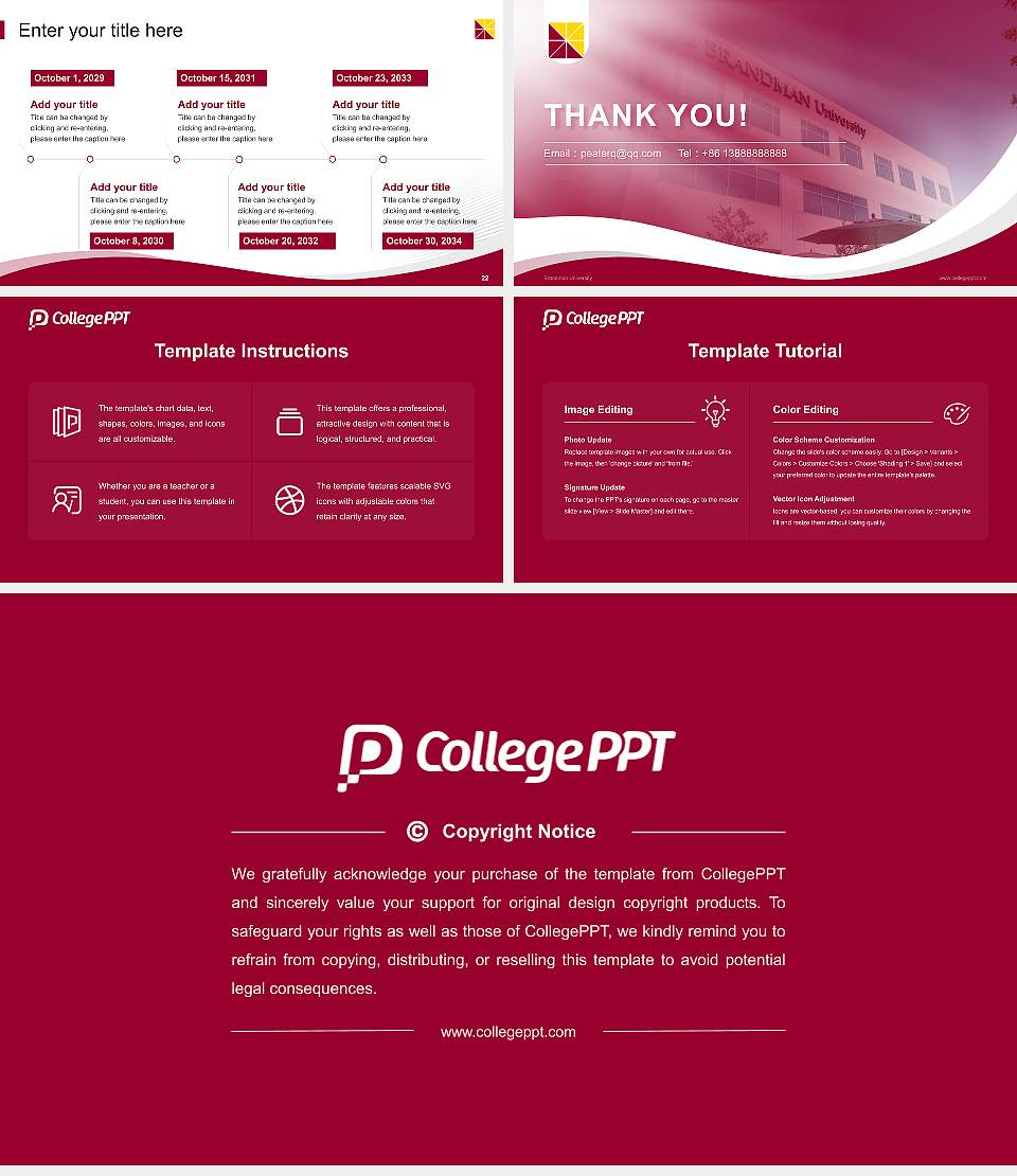 Brandman University Lecture Sharing and Networking Event PPT Template16:9 ratio PPT effect preview image4