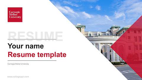 Carnegie Mellon University Resume PPT Template