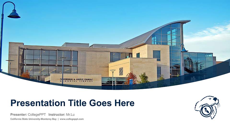 California State University-Monterey Bay Course/Courseware Creation PPT Template16:9 ratio PPT effect preview image