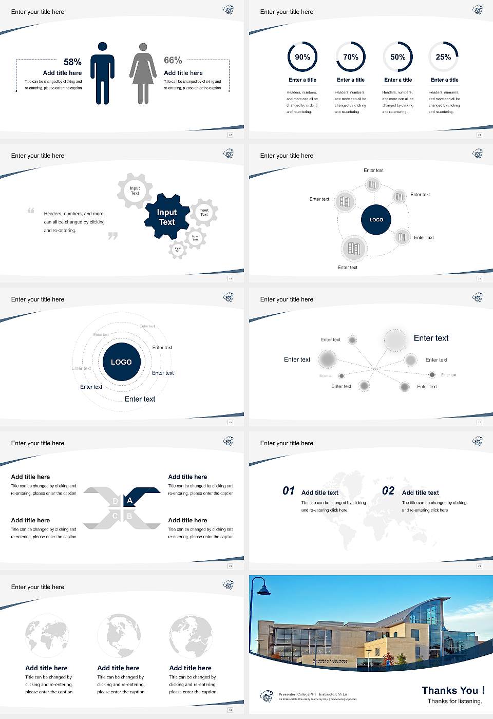 California State University-Monterey Bay Course/Courseware Creation PPT Template16:9 ratio PPT effect preview image4