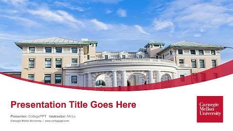 Carnegie Mellon University Course/Courseware Creation PPT Template