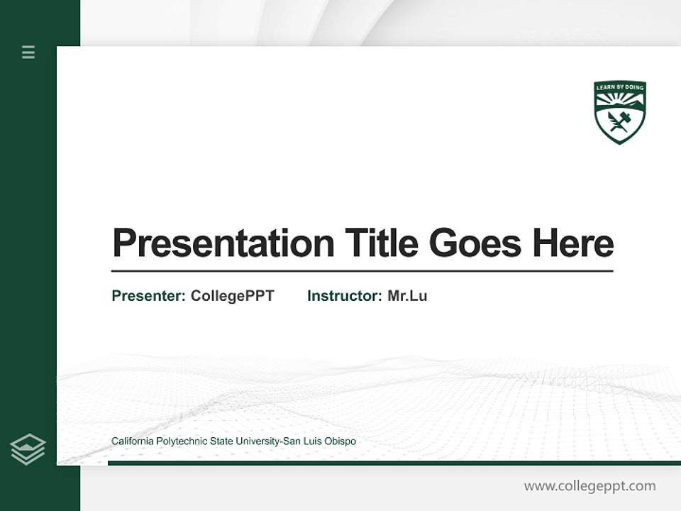 California Polytechnic State University-San Luis Obispo Thesis Proposal/Graduation Defense PPT Template4:3 ratio PPT effect preview image5