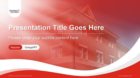 California University of Pennsylvania Lecture Sharing and Networking Event PPT Template