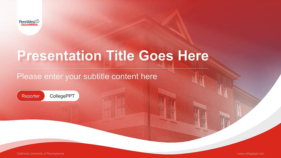 California University of Pennsylvania Lecture Sharing and Networking Event PPT Template16:9 ratio PPT effect preview image
