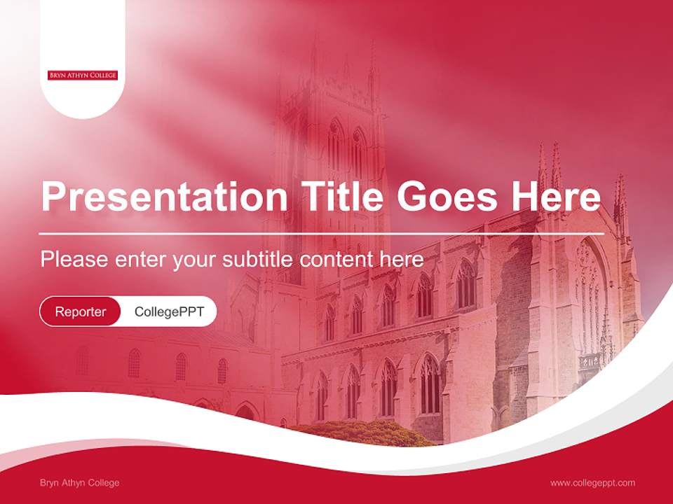 Bryn Athyn College Lecture Sharing and Networking Event PPT Template4:3 ratio PPT effect preview image4