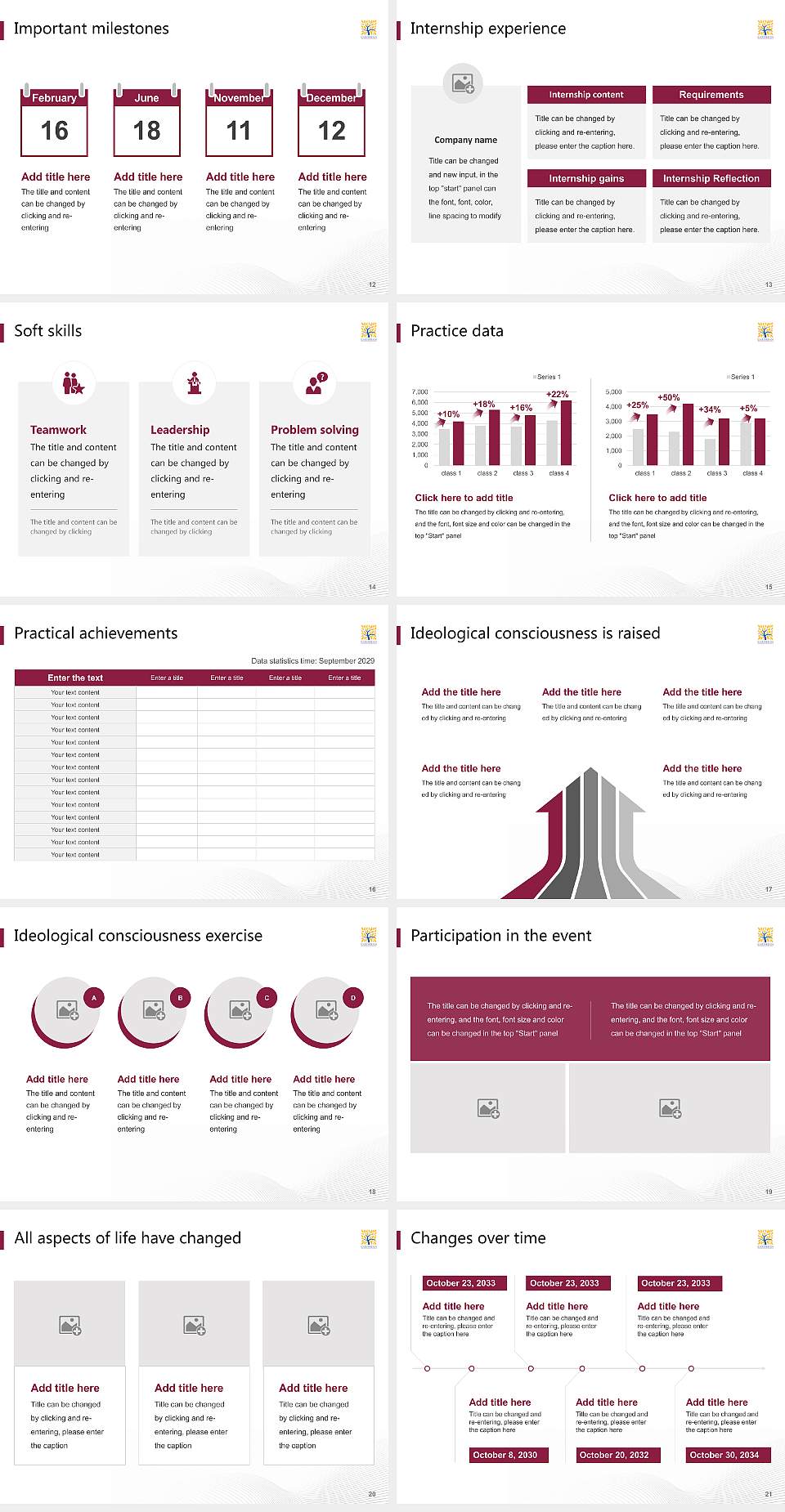Caribbean University-Ponce National Scholarship Defense PPT Template4:3 ratio PPT effect preview image3