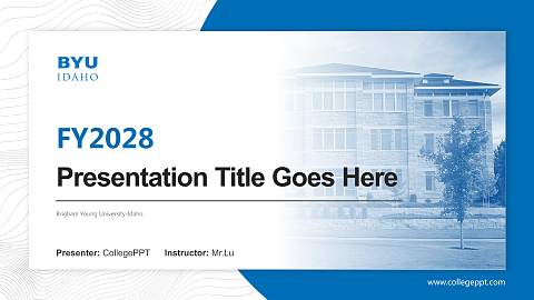 Brigham Young University-Idaho Academic Presentation/Research Findings Report PPT Template