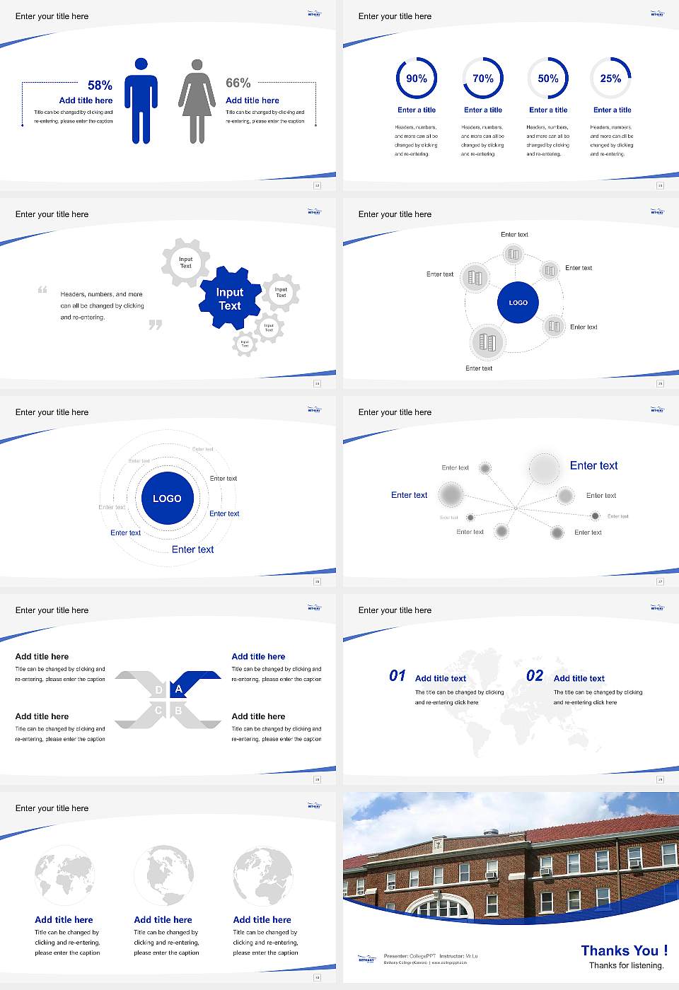 Bethany College (Kansas) Course/Courseware Creation PPT Template16:9 ratio PPT effect preview image4