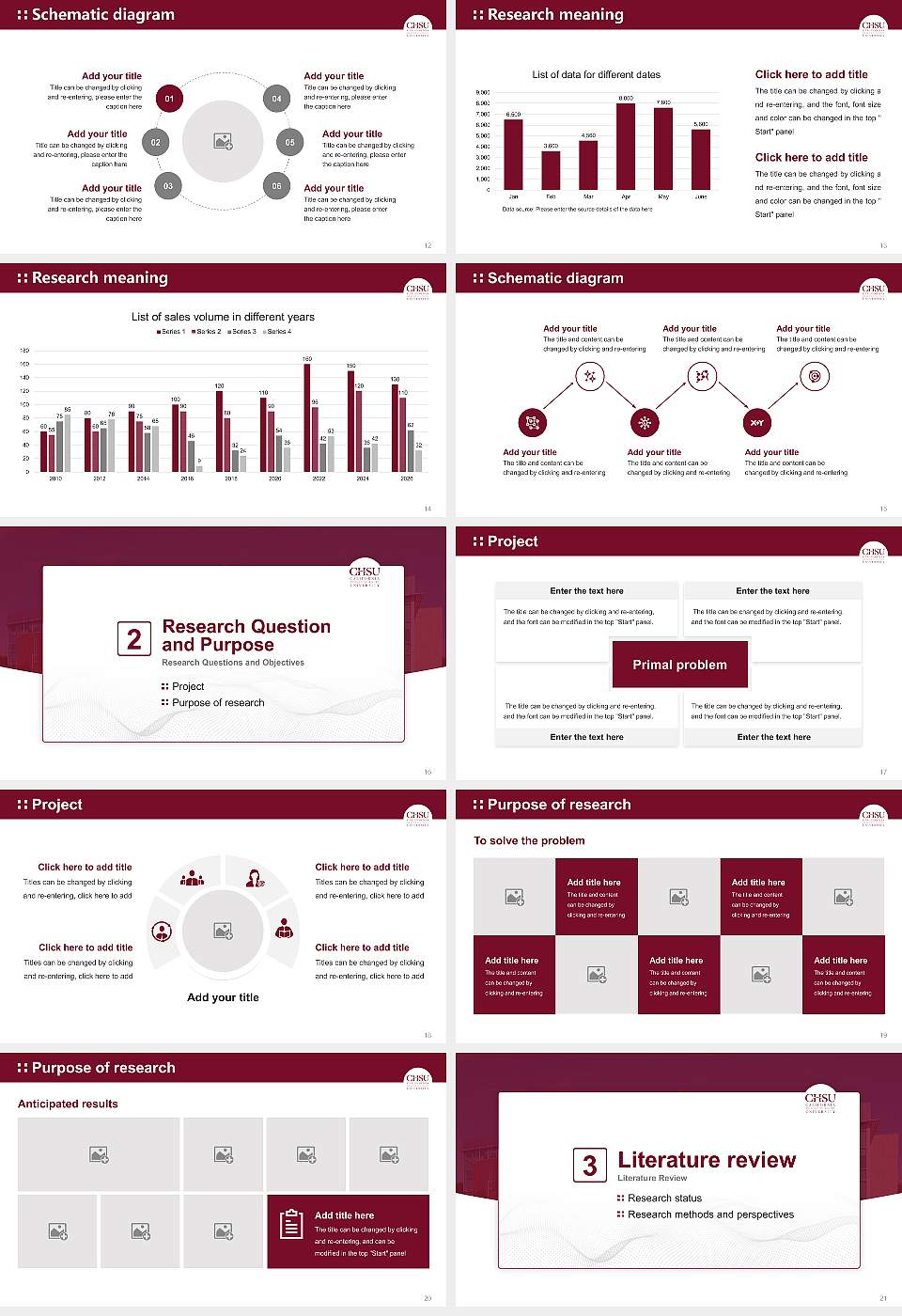 California Health Sciences University Graduation Thesis Defense PPT Template16:9 ratio PPT effect preview image3