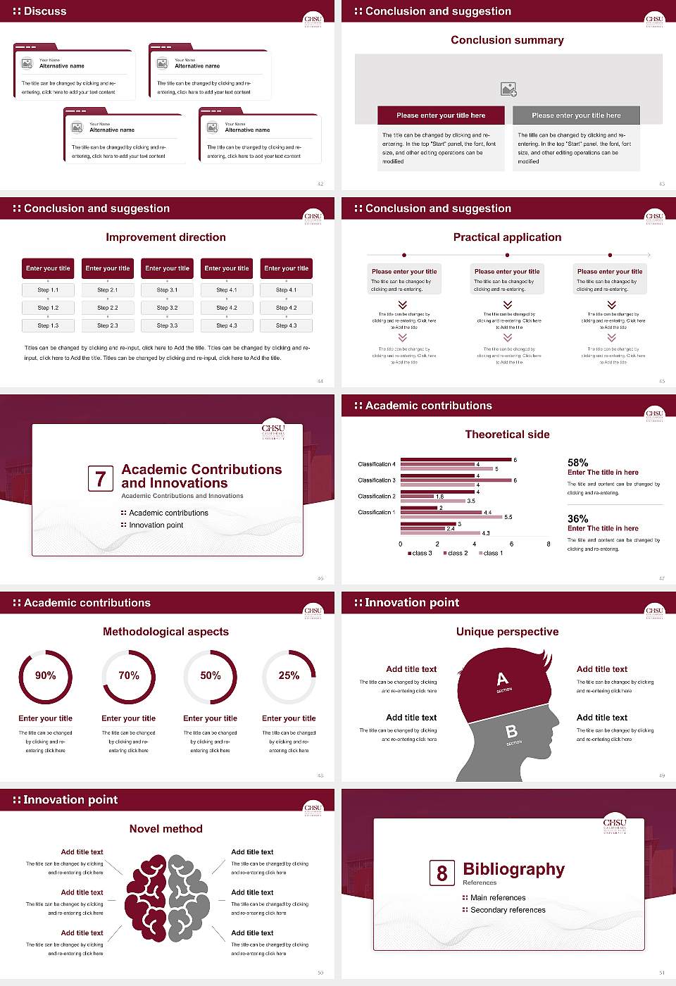 California Health Sciences University Graduation Thesis Defense PPT Template16:9 ratio PPT effect preview image6