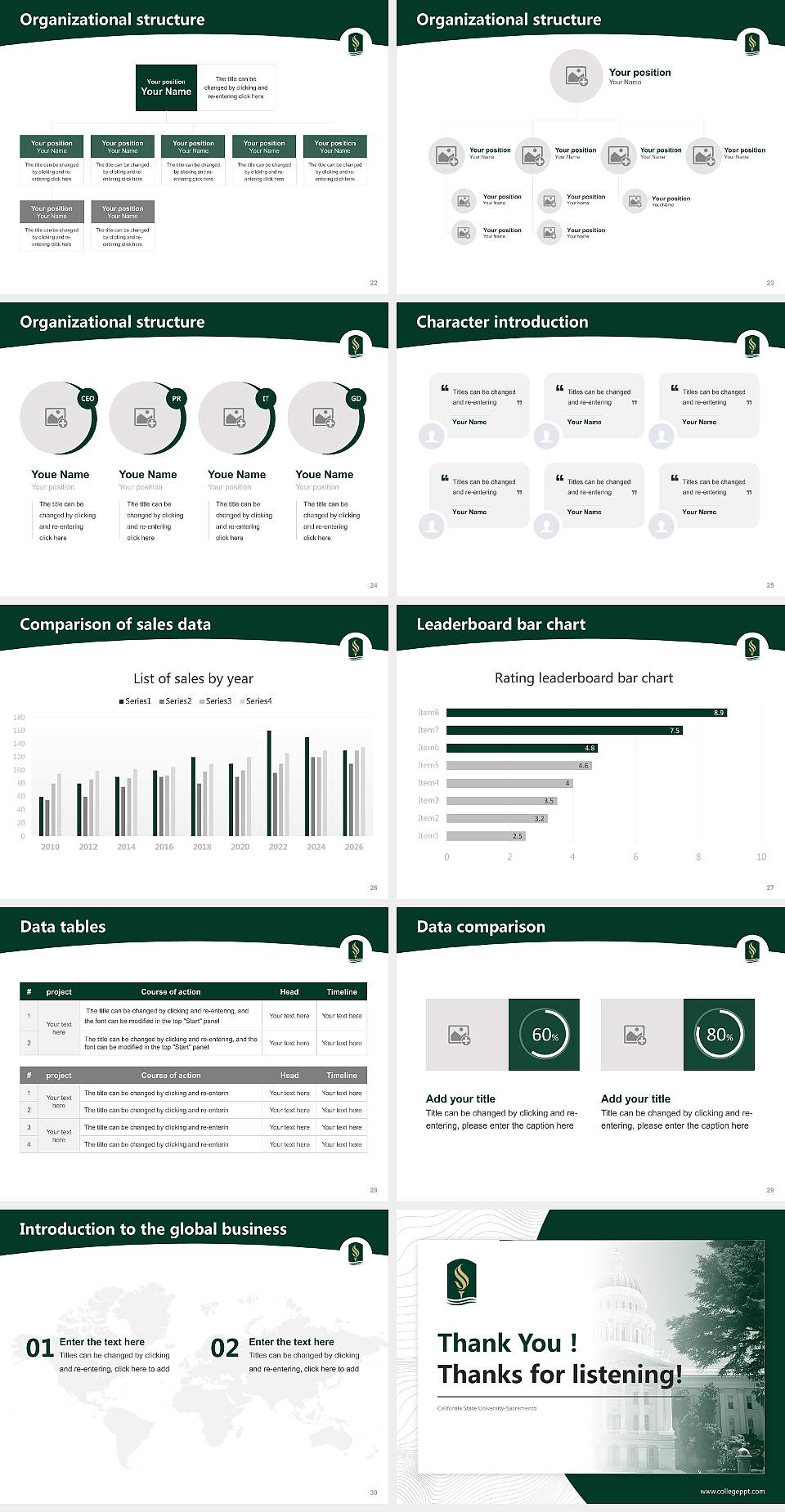 California State University-Sacramento Academic Presentation/Research Findings Report PPT Template4:3 ratio PPT effect preview image4
