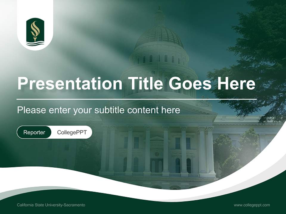 California State University-Sacramento Lecture Sharing and Networking Event PPT Template4:3 ratio PPT effect preview image4