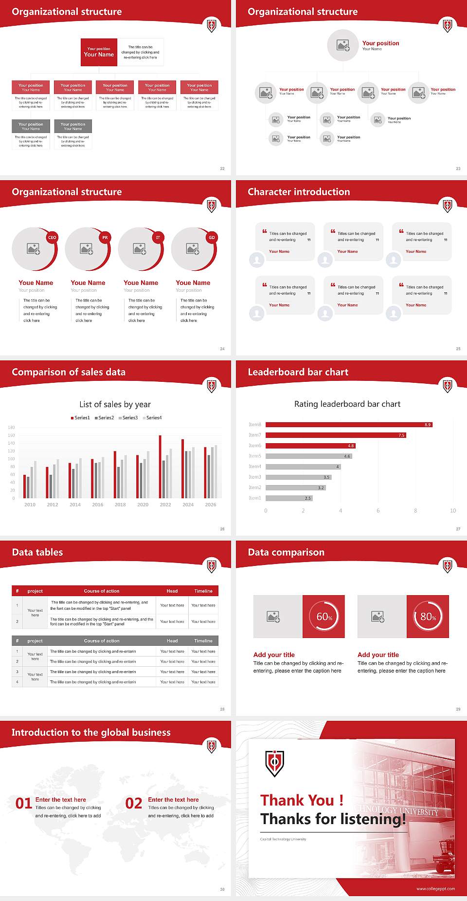 Capitol Technology University Academic Presentation/Research Findings Report PPT Template4:3 ratio PPT effect preview image4