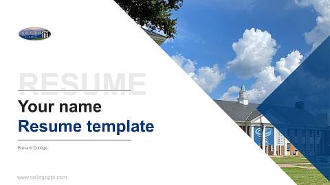 Brevard College Resume PPT Template
