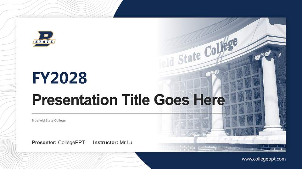 Bluefield State College Academic Presentation/Research Findings Report PPT Template16:9 ratio PPT effect preview image