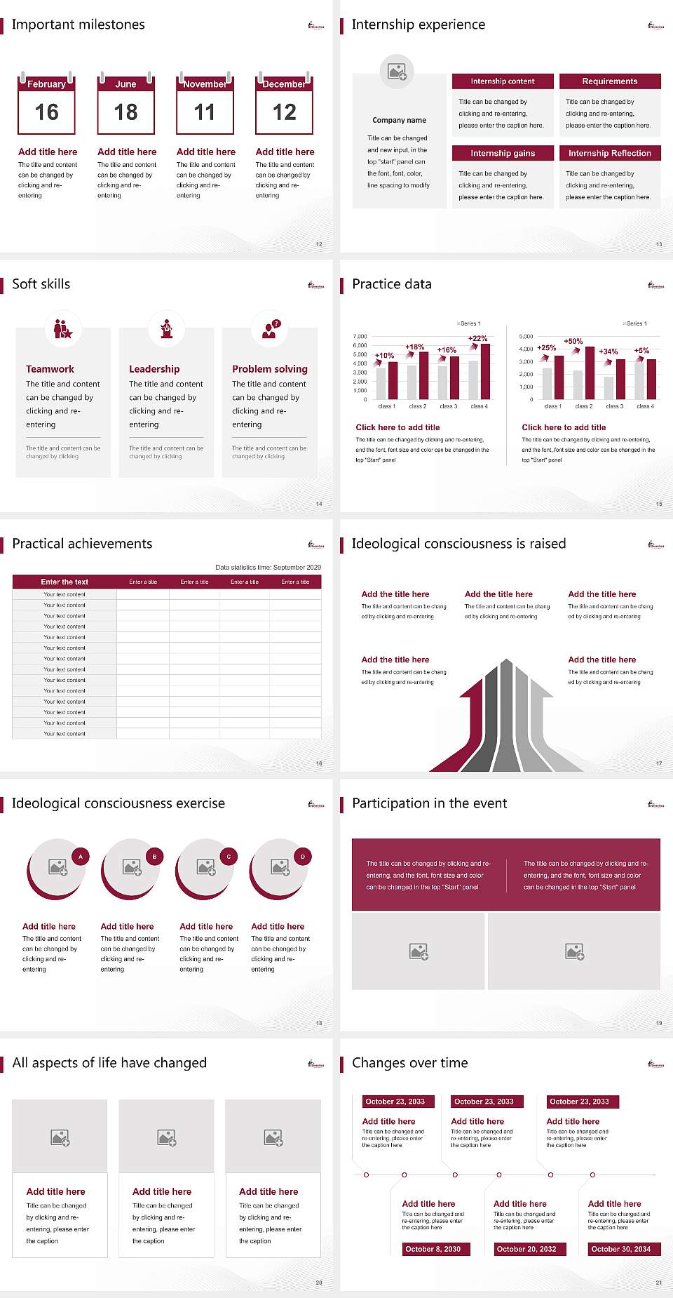 Bloomsburg University of Pennsylvania National Scholarship Defense PPT Template4:3 ratio PPT effect preview image3
