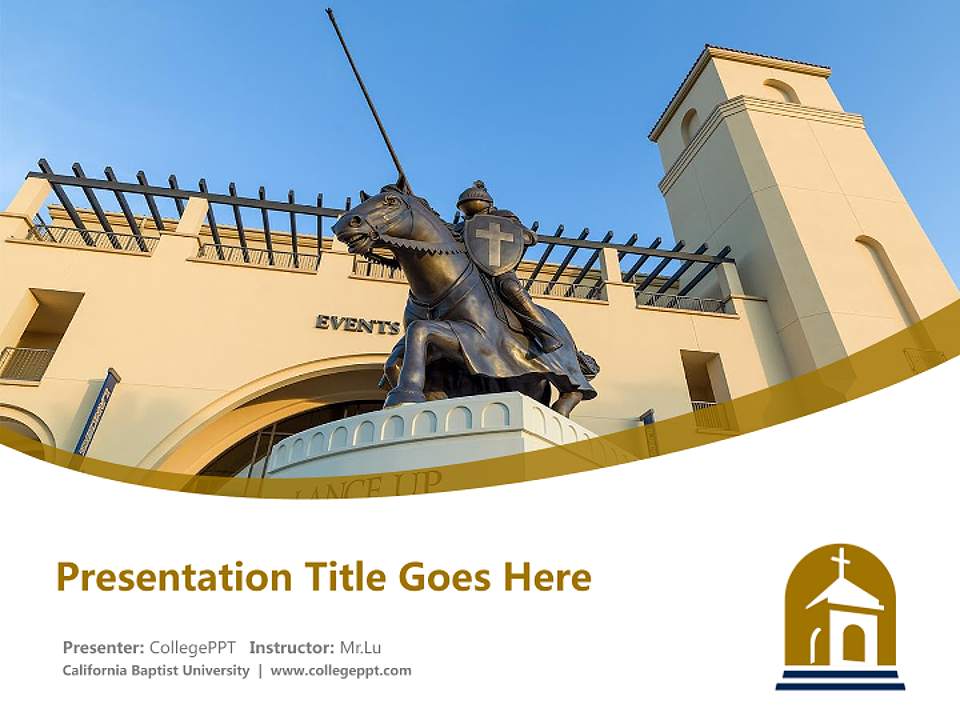 California Baptist University Course/Courseware Creation PPT Template4:3 ratio PPT effect preview image5