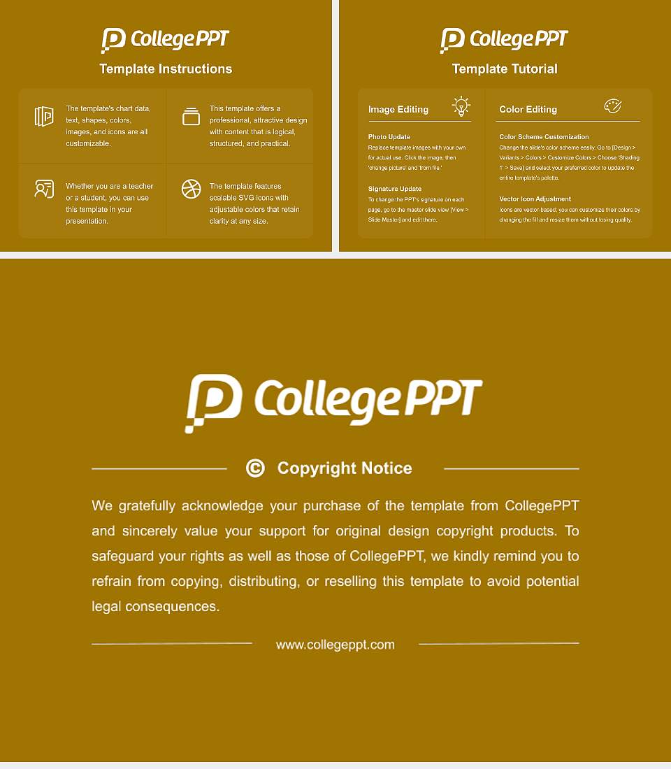 California Baptist University Course/Courseware Creation PPT Template4:3 ratio PPT effect preview image5