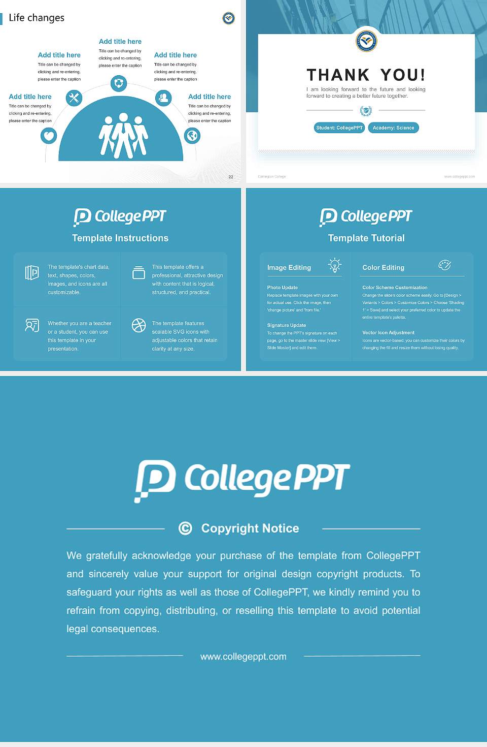 Carrington College National Scholarship Defense PPT Template4:3 ratio PPT effect preview image4